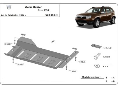 Oceľový kryt systému Start-Stop EGR Dacia Duster (2014-2017) 2