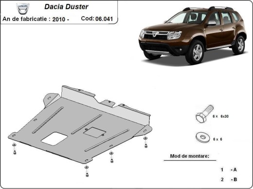 Oceľový kryt motora Dacia Duster (2010-2017)Dacia Duster