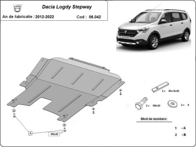 Oceľový kryt motora Dacia Lodgy Stepway (2012-2026) 2