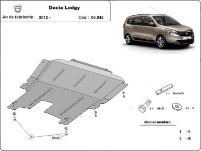 Oceľový kryt motora Dacia Lodgy (2012-2026) 2