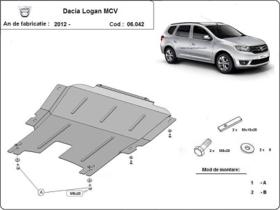Oceľový kryt motora Dacia Logan MCV (2012-2020) 2