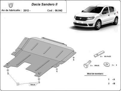Oceľový kryt motora Dacia Sandero 2 (2012-2020) 2