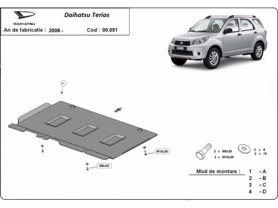 Oceľový kryt prevodovky Daihatsu Terios (2006-2018) 2