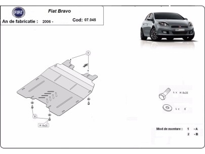 Oceľový kryt motora Fiat Bravo (2007-2014) 2