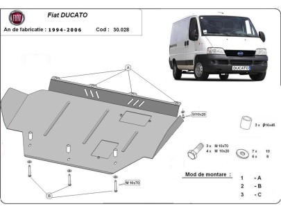 Oceľový kryt motora Fiat Ducato (1994-2006) 2
