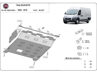 Oceľový kryt motora Fiat Ducato (2006-2016) 2