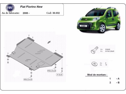 Oceľový kryt motora Fiat Fiorino (2007-2021) 2