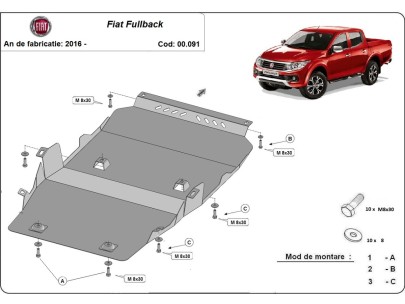 Oceľový kryt motora Fiat Fullback (2016-2019) 2