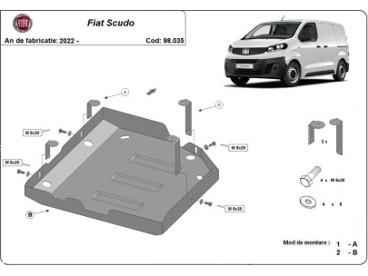 Oceľový kryt AdBlue Fiat Scudo (2022-2026) 2
