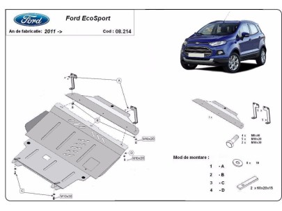 Oceľový kryt motora Ford EcoSport (2011-2017) 2
