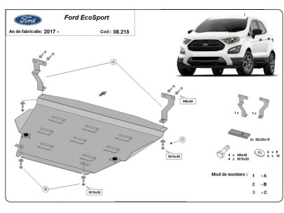 Oceľový kryt motora Ford EcoSport (2017-2025) 2