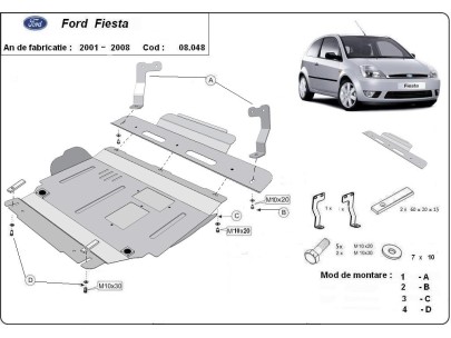 Oceľový kryt motora Ford Fiesta (2001-2008) 2