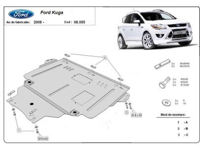 Oceľový kryt motora Ford Kuga (2008-2012) 2