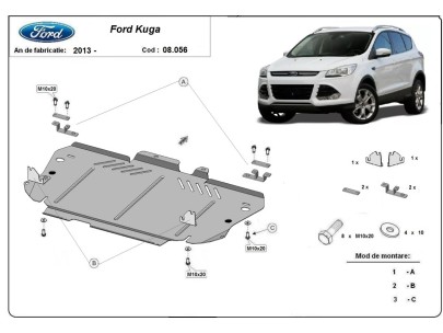 Oceľový kryt motora Ford Kuga (2013-2019) 2