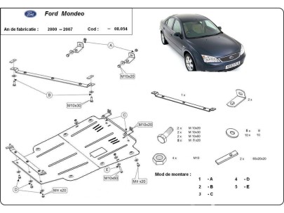 Oceľový kryt motora Ford Mondeo 3 (2000-2006) 2