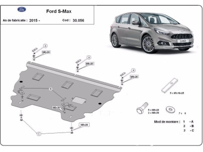 Oceľový kryt motora Ford S - Max (2015-2023) 2