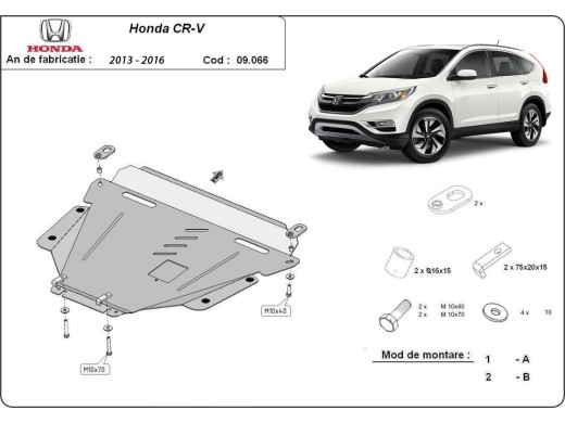 Oceľový kryt motora Honda CR-V Gen 4 (2013-2016)Honda CR-V