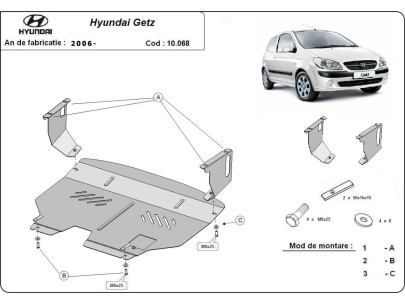 Oceľový kryt motora Hyundai Getz (2006-2010) 2