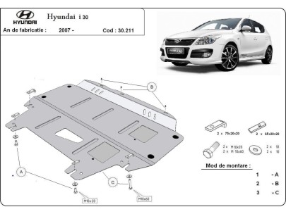 Oceľový kryt motora Hyundai I30 (2007-2011) 2