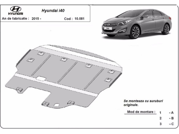 Oceľový kryt motora Hyundai i40 (2015-2019)Hyundai i40