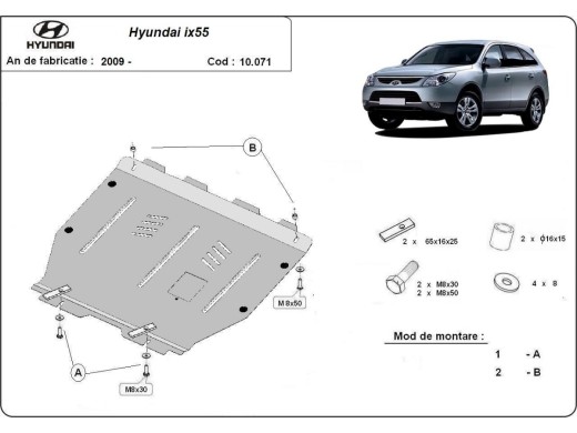 Oceľový kryt motora Hyundai ix55 (2009-2015)Hyundai ix55