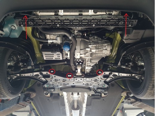 Oceľový kryt motora Hyundai Kona (2017-2023)Hyundai Kona