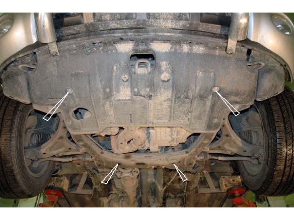 Oceľový kryt motora Hyundai Santa Fe (2006-2011)Hyundai Santa Fe