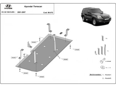 Oceľový kryt palivovej nádrže Hyundai Terracan (2001-2007)