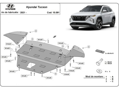 Oceľový kryt motora Hyundai Tucson (2021-2025) 2