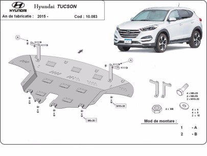 Oceľový kryt motora Hyundai Tucson (2015-2020) 2