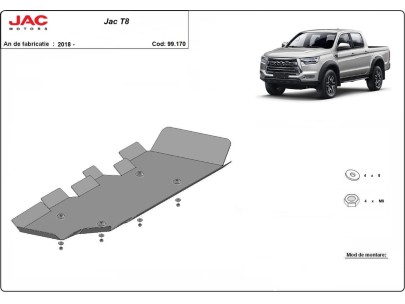 Oceľový kryt palivovej nádrže Jac T8 (2018-2025) 2