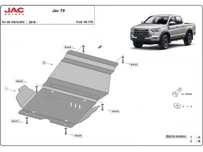 Oceľový kryt motora Jac T8 (2018-2025) 2