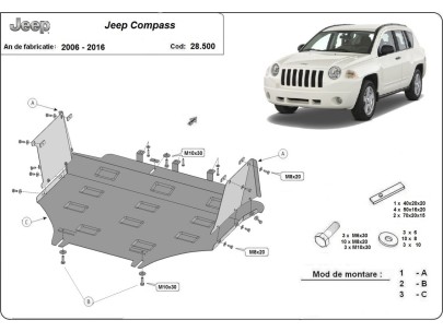 Oceľový kryt motora Jeep Compass (2006-2016) 2