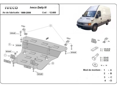 Oceľový kryt motora Iveco Daily 3 (1999-2006) 2