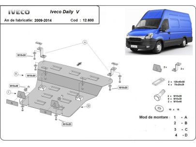 Oceľový kryt motora Iveco Daily 5 (2009-2014) 2