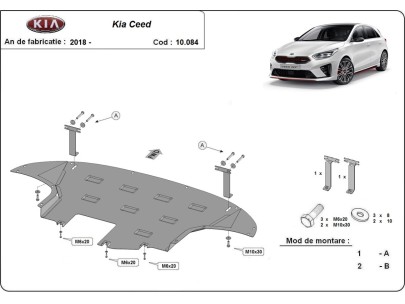 Oceľový kryt motora Kia Ceed (2018-2025) 2