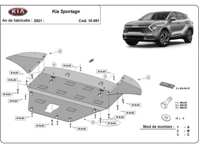 Oceľový kryt motora Kia Sportage (2021-2025) 2