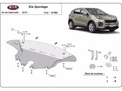 Oceľový kryt motora Kia Sportage (2015-2019) 2