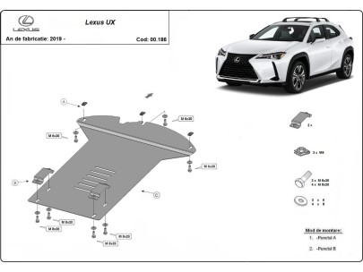 Oceľový kryt katalyzátora Lexus UX (2019-2025)