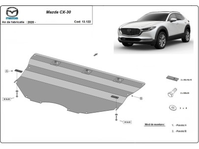 Oceľový kryt motora Mazda CX-30 (2019-2025) 2