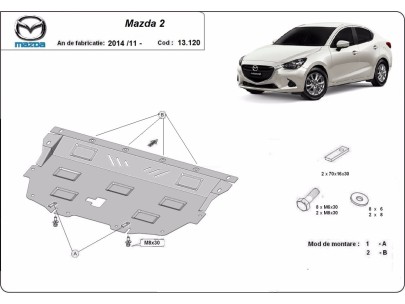 Oceľový kryt motora Mazda 2 (2014-2025) 2