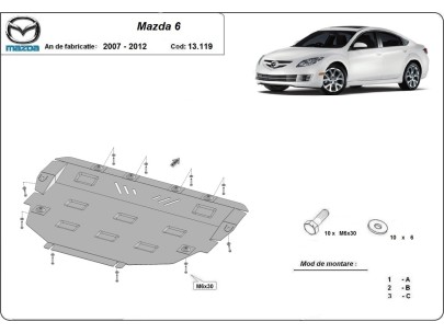 Oceľový kryt motora Mazda 6 (2007-2012) 2