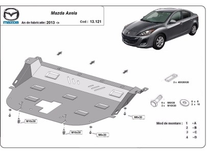 Oceľový kryt motora Mazda Axela (2013-2025) 2