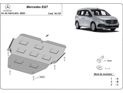 Oceľový kryt motora Mercedes EQT (2023-2025) 2