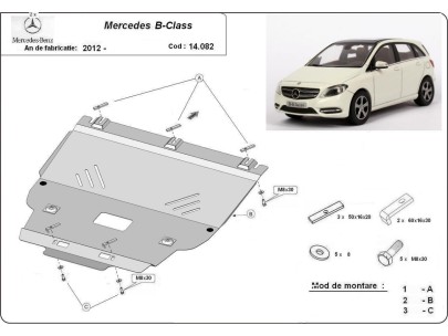 Oceľový kryt motora Mercedes B-Class W246 (2011-2019) 2