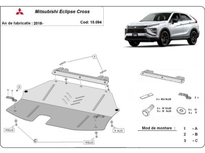 Oceľový kryt motora Mitsubishi Eclipse Cross (2018-2025)
