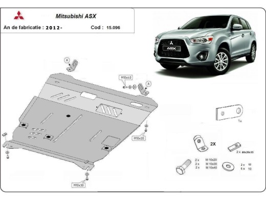 Oceľový kryt motora Mitsubishi ASX (2010-2022)Mitsubishi ASX