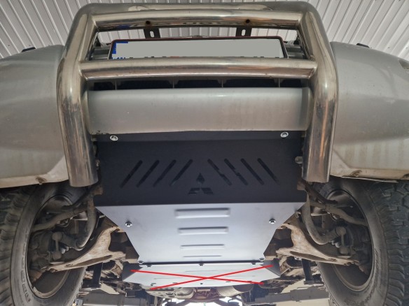 Oceľový kryt motora Mitsubishi Pajero 3 (V60, V70) Vers 2.0 (1999-2007)Mitsubishi Shogun