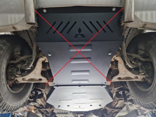 Oceľový kryt prevodovky Mitsubishi Pajero 3 (V60, V70) Vers. 2.0 (1999-2007)Mitsubishi Shogun