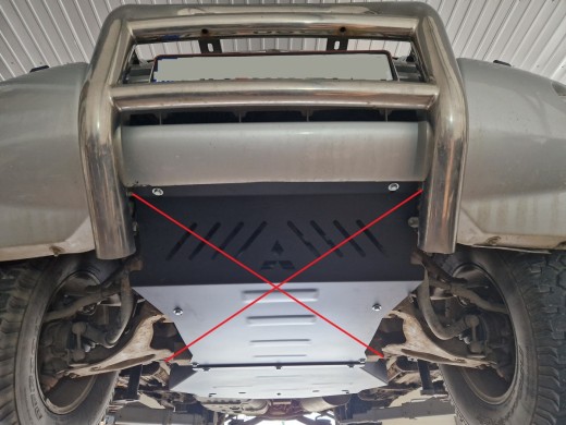 Oceľový kryt prevodovky Mitsubishi Pajero 3 (V60, V70) Vers. 2.0 (1999-2007)Mitsubishi Shogun